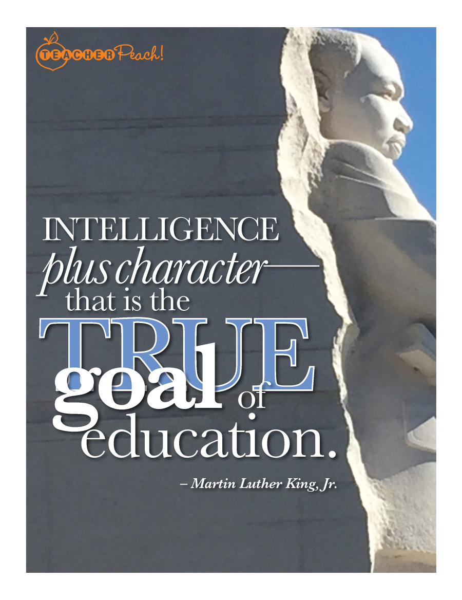 Teacher Peach Education Dr. Martin Luther King Quote